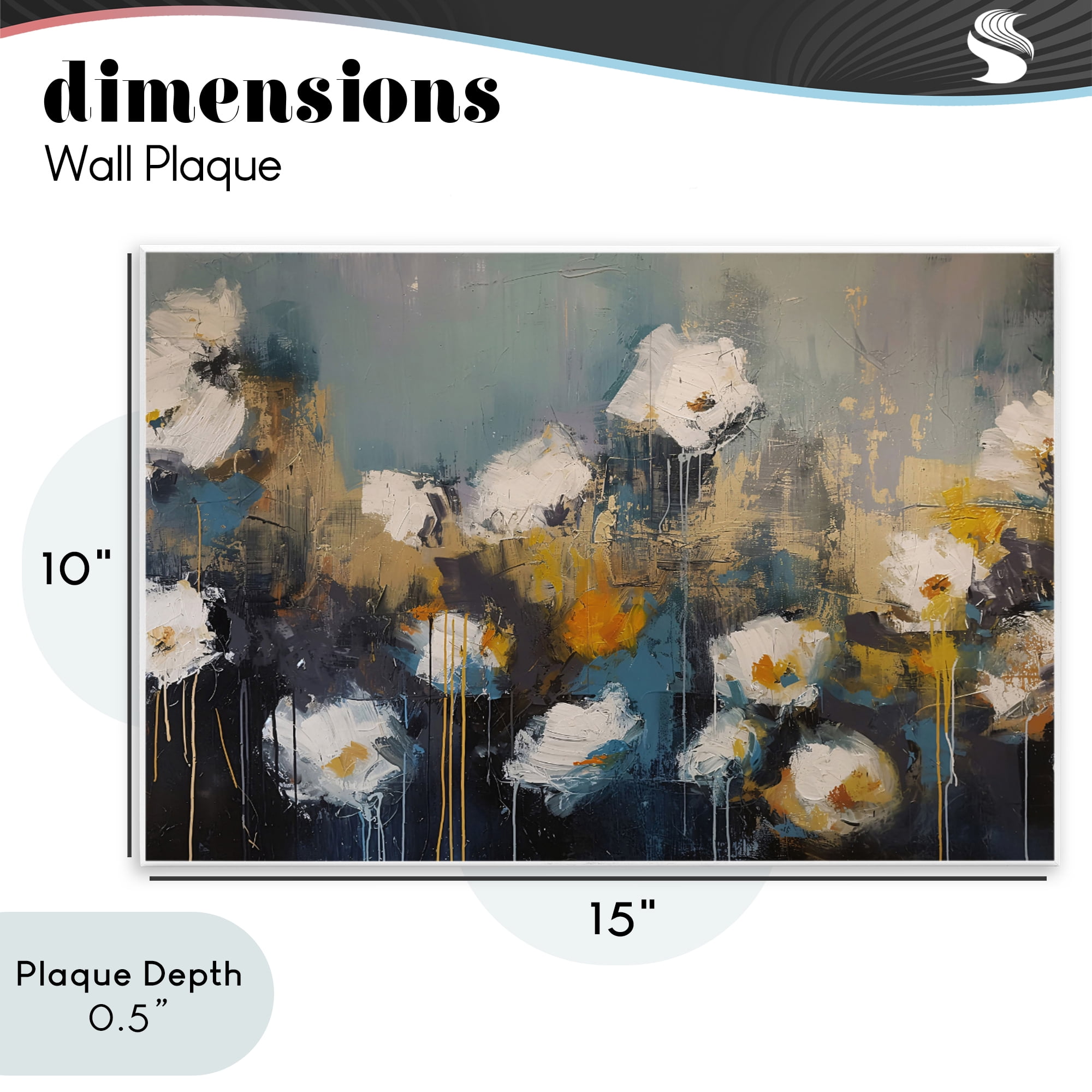 Stupell Industries Contemporary Paint Drip Blossoms Wall Plaque Art, design by Jacky Ngan