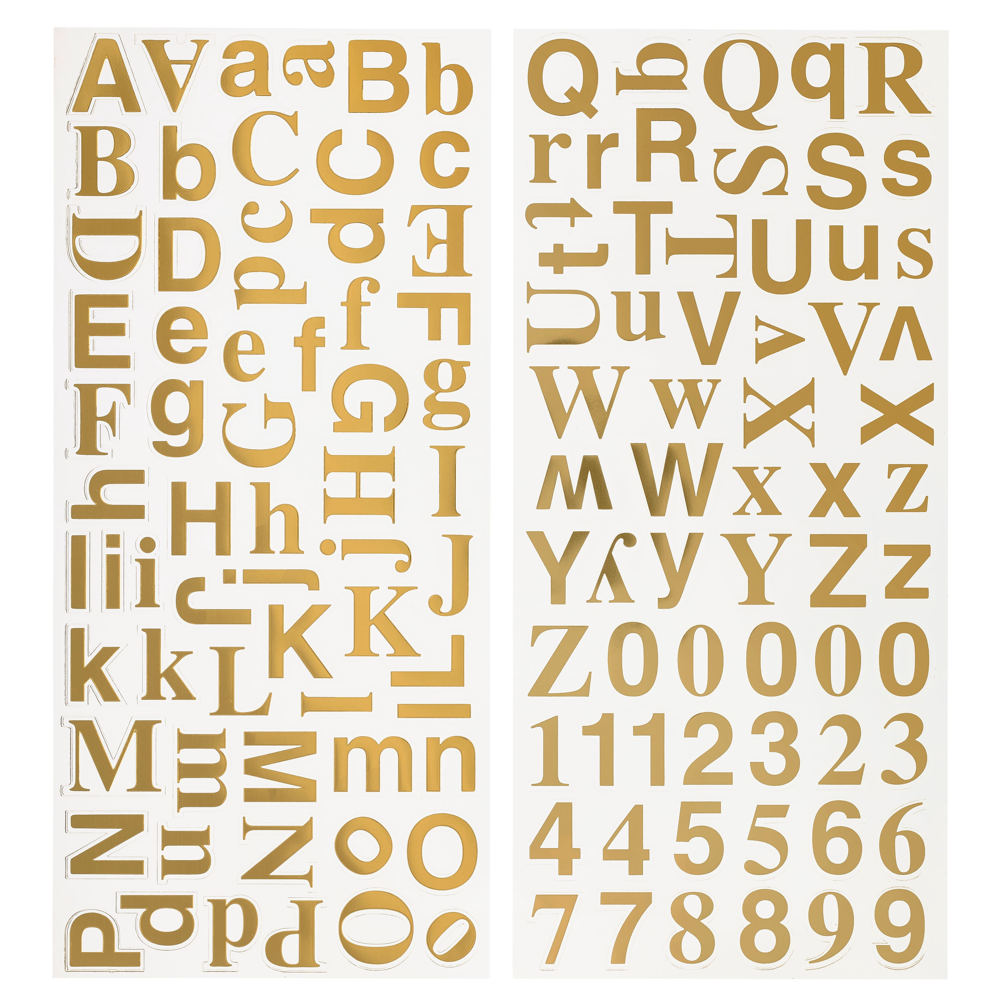 Recollections Gold Foil Alphabet Stickers, 12 Packs: 2 ct. (24 total)