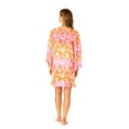 thumbnail image 3 of Anne Cole Womens Tie Dye Foulard V Neck Flounce Tunic Cover Up Tie Dye Pink M, 3 of 3