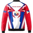 thumbnail image 3 of Lotusprinthandmade Personalized Philippines Flag All-over Print Bomber Jacket S-5XL Multicolor, 3 of 5