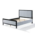 thumbnail image 4 of Miekor Furniture Queen Upholstered Bed with Fluffy Soft Headboard,Grey&Black Frame 75246, 4 of 8