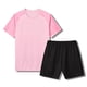 thumbnail image 2 of Odeerbi Juego de Entrenamiento de Fútbol Seco Rápido Para Chicos Y Niñas Camiseta de Manga Raglan Pantalones Cortos de Malla Conjunto Atlético Respirable Para 5-15 Años, 2 of 7
