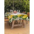 thumbnail image 3 of Outdoor Tablecloth with Umbrella Hole for Patio/Picnic/Party/Camping, Summer Lemons Waterproof Table Cloth Rectangle Table Cover Washable, Fruits White Flowers Vintage Rustic (60"x 102"), 3 of 8