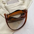 thumbnail image 2 of Bolso de hombro transparente para mujer, bolsos para las axilas, bolsos de mano de color sólido (café) Likrtyny Para Estrenar, 2 of 9