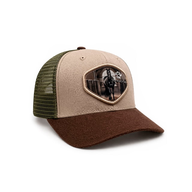Knite Gorra Farmer Hombre Horse Legacy Beige Estilo Trucker Transpirable Vaquera