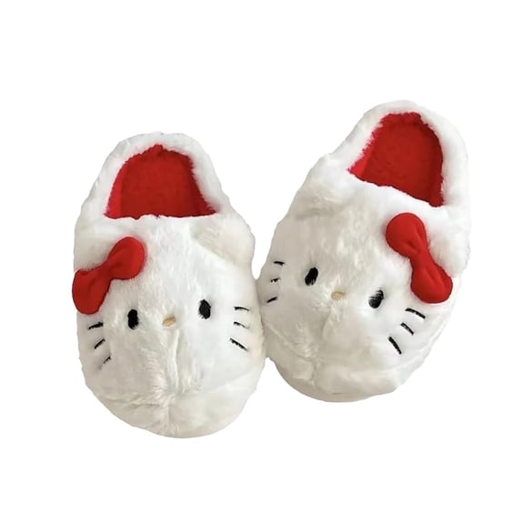 Plush Slippers Animal Cat Kawaii Cute Student Autumn Winter Bedroom Soft Padded Plush Bedroom Aldult Shoes Girls Xmas