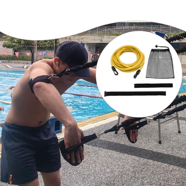 Ethern Aquatic Resistance Belt Swim Training Band Speed Training Professional Practical Yellow 4M