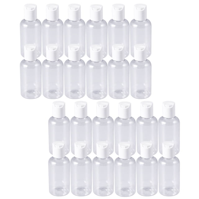WHAMVOX 24pcs Refillable Travel Liquid Container Plastic Body Wash Container for Business People
