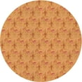 thumbnail image 1 of Ahgly Company Machine Washable Indoor Round Transitional Neon Orange Area Rugs, 5' Round, 1 of 7