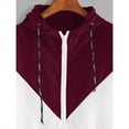 thumbnail image 3 of Women's Jacket Lightweight Hooded Sport Coat with Zipper Pockets Long Sleeve Patchwork Design for Outdoor Activities, 3 of 5