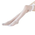 thumbnail image 2 of YAOBAMM Japanese Style Stockings See through Mesh Flower Edge Women Stockings Ultra thin Japanese Style Elastic, 2 of 5