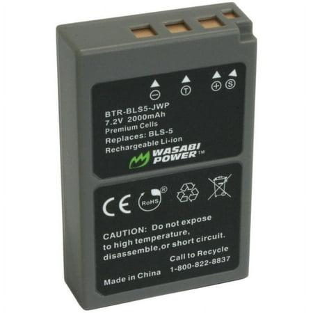 Image of Wasabi Power Battery for Olympus BLS-1 BLS-5 BLS-50 PS-BLS5 PS-BLS1