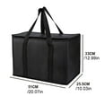thumbnail image 2 of Insulated Reusable Grocery Shopping Bags, Picnic Cooler Bag with Zipper Zippered Top Cold, Insulated Food/Pizza Delivery Bag (Black/Load-bearing 60 LB) 20.07x10.03x12.99", 2 of 8