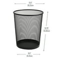 thumbnail image 4 of Mind Reader Mesh Trash Can, 16.65L (4.4 gal), Waste Paper Basket, Round, Office, Metal Mesh, 11.5"L x 11.5"W x 13.75"H, Set of 2, Black, 4 of 9