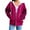 01-Hot Pink, variant on Atogsazn Womens Sherpa Lined Jacket Full Zip Plaid Sleeve Hoodie Winter Warm Coat with Pocket Tops Clothing 01-Red S Fashion