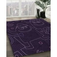 thumbnail image 3 of Ahgly Company Machine Washable Indoor Rectangle Transitional Purple Jam Purple Area Rugs, 2' x 5', 3 of 7