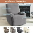 thumbnail image 4 of Recliner Slipcovers -Pieces Lazyboy Recliner Covers Recliner Couch Covers Recliner Chair Cover Non Slip Reclining Slipcovers with Storage Pockets Furniture Protector for Living Room, 4 of 8