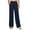 Navy, variant on Dxzfnsa Womens Wide Leg Pants Fall Women's Casual Solid Color Straight Leg Pants Stretch Waist Drawstring Trousers Lightweight Hiking Cargo Pants with Pockets