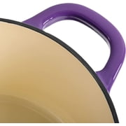 Crock-Pot Artisan 2 Piece 5 Quart Enameled Cast Iron Dutch Oven with Lid in Lavender
