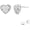 All Heart Studs, variant on La Joya 1/10 Carat 'Dainty Star Studs' Lab-Grown Diamond Star Stud Earrings, 14K White Gold Plated Sterling Silver