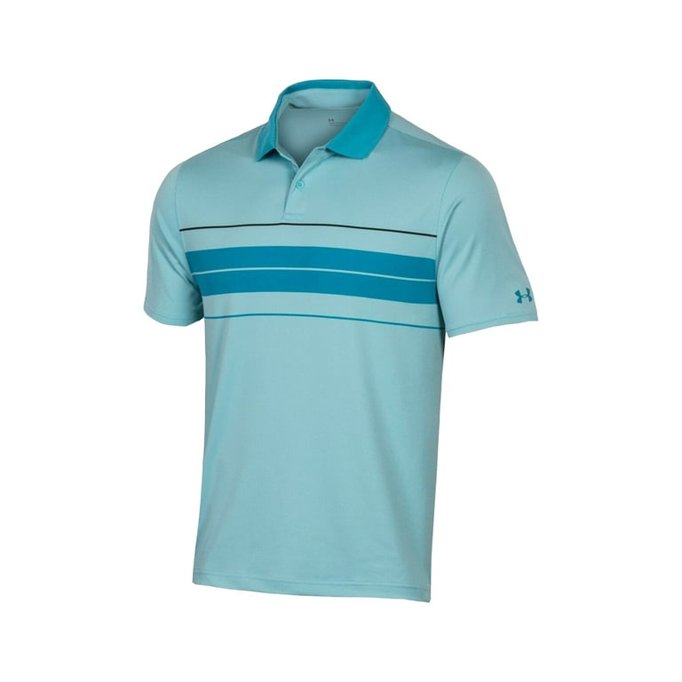 Under armour men's performance hotsell striped shirt heatgear polo