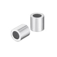 thumbnail image 1 of Unique Bargains M3 Aluminum Sleeve Crimp 3mm(1/8 In) Steel Wire Rope Button Stop 100 Pcs, 1 of 4