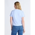 thumbnail image 5 of Free Assembly Women's and Women's Plus Cotton Cropped Boxy Tee with Short Sleeves, Sizes XS-4X, 5 of 8