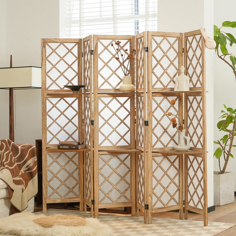6-Panel Nature w/ Storage Shelves