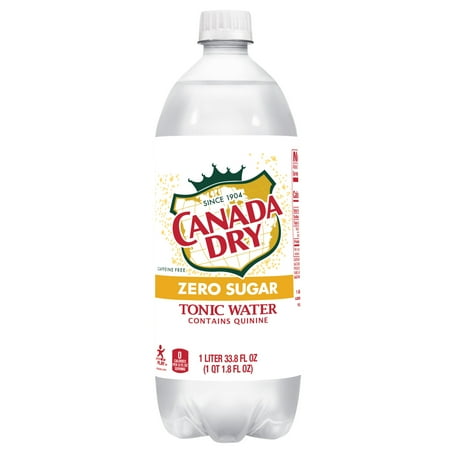 Canada Dry Caffeine Free Zero Sugar Tonic Water, 1 L, Bottle