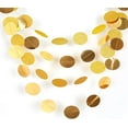 thumbnail image 6 of 4Pcs Gold Circle Garland Gold Party Decorations Hanging Dot Banner Streamer Backdrop Decor Wedding Birthday Bday Bridal Baby Shower Bachelorette Ramadan EID Graduation New Year NY Party Supplies, 6 of 6