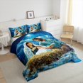 thumbnail image 3 of jejeloiu Oil Painting Full Size Comforter Sets,Christmas Theme Bedding Comforter Set,Happy New Year Bedding Sets For Men Women,Lightweight Room Decor Reversible,3-Piece, 3 of 8