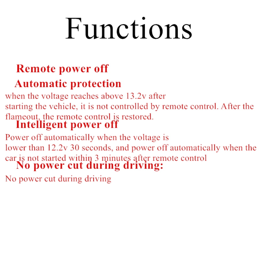 Phyun Wireless Remote 12V Old Car Battery Negative Disconnect Kit Master Kill Switch