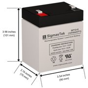 Leoch Battery DJW12-4.5 - 12V 5AmpH SigmasTek Battery Replacement