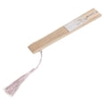 thumbnail image 4 of BIMZUC Japanese Silk Folding Bamboo Hand Fan for Women Summer Cooling Props Decoration, Pink, 4 of 9
