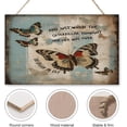 thumbnail image 3 of Butterfly Decor Just When The Caterpillar Thought The World was Over Wall Art Wooden Hanging Sign for Bedroom Bathroom Kitchen Wall Decorations Bar Interior Decor 10"x16", 3 of 8