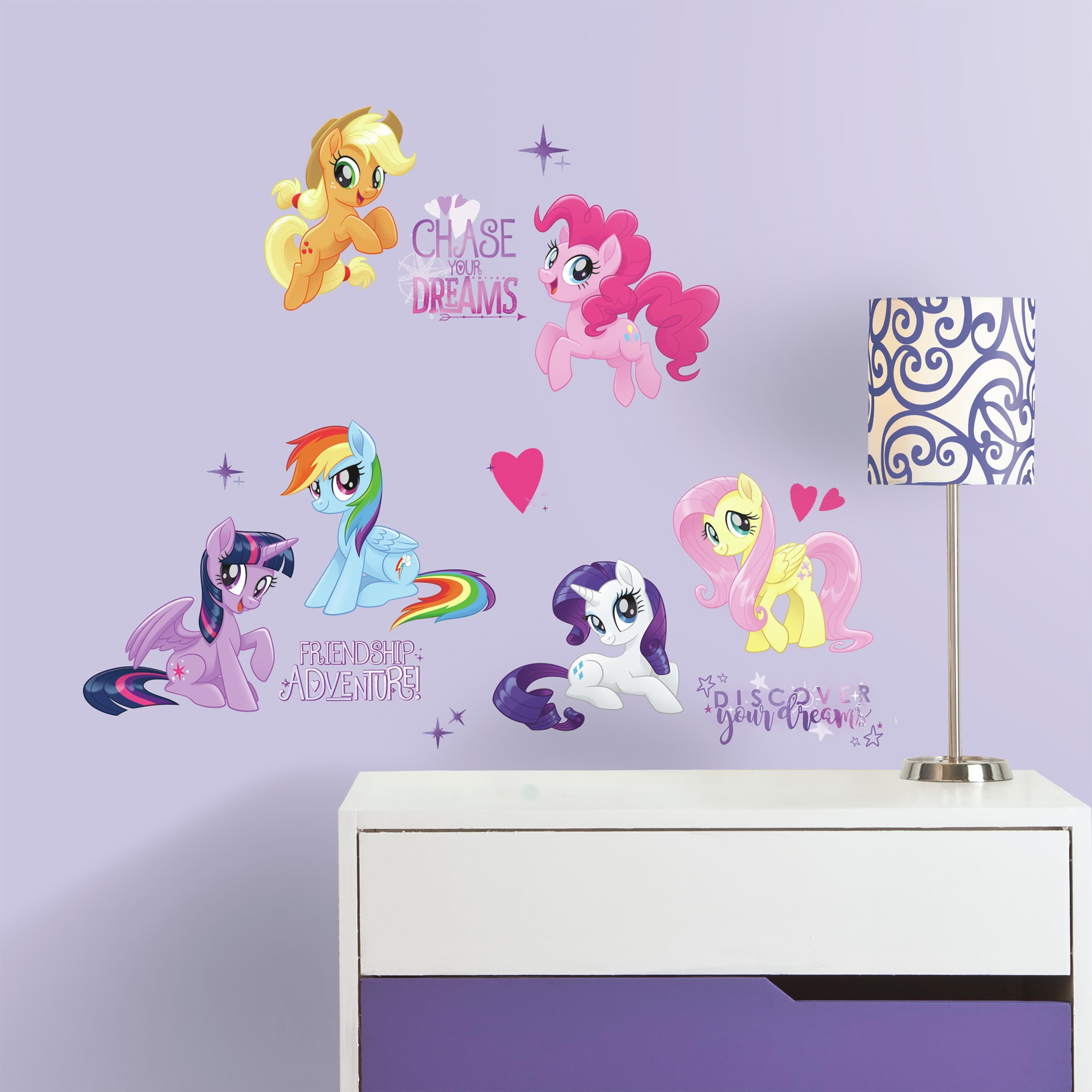 Pink Pony Wall Sticker Girls Bedroom Wall Art Cute Princess Horse Cute Decal 