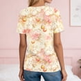 thumbnail image 6 of OIOLOYJM Easter Tops for Women Holiday Bunny Egg Print Henley Shirts Happy Button Up V Neck Short-Sleeve T Shirts Spring Lightweight Clothes Pink M, 6 of 6