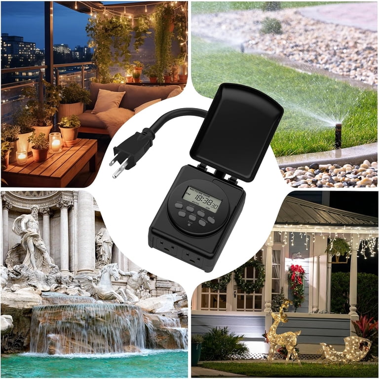 Outside Light Timer For Inflatables Indoor Light Timer For Outdoor Porch BN LINK Outdoor Timer For Light|