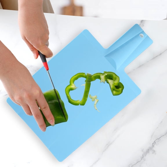 Gecau Garlic Grinding Fruit Cutting Board Home Kitchen Foolproof Cutting Board Baby Food Supplement Fruit Cutting Board Non-slip Chopping Board Blue Durab