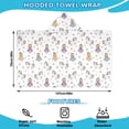 thumbnail image 2 of Princess Unicorn Star Pattern Hooded Bath Towel，50"x30" for Ages 3 To 12 Kids, Quick Dry Lightweight Soft Microfiber Hood Beach Towel Cover Up for Kids, 2 of 7