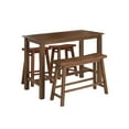 thumbnail image 2 of Boraam Sonoma 4 Piece Rectangular Wood Pub Set - Chestnut Wire-Brush Finish, 2 of 10