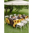 thumbnail image 4 of Outdoor Tablecloths with Umbrella Hole & Zipper, Sunflowers Tablecloth Rectangle 60x84 Inch, Yellow Summer Botanical Elegant Flowers Wooden Waterproof Table Cloth, Patio/Pool/Picnic Table Covers, 4 of 8