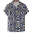 thumbnail image 4 of Camisa con estampado geométrico 3D vintage para hombre, blusa de manga corta con gráficos artísticos, camisas hawaianas con botones, blusa informal de verano con solapa suelta, 4 of 5