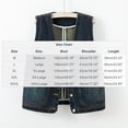 thumbnail image 3 of Women's Sleeveless Denim Jackets Stylish Vintage Casual Loose Vest Coat Button Down Plus Size Outwear With Pockets (XL, Dark Blue), 3 of 9