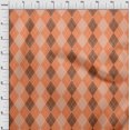 thumbnail image 4 of oneOone Velvet Dark Peach Fabric Check Sewing Fabric By The Yard Printed Diy Clothing Sewing Supplies 58 Inch Wide, 4 of 5
