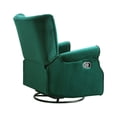 thumbnail image 5 of Second Story Home Alice Upholstered Wingback Swivel Tufted Recliner- Emerald, 5 of 8