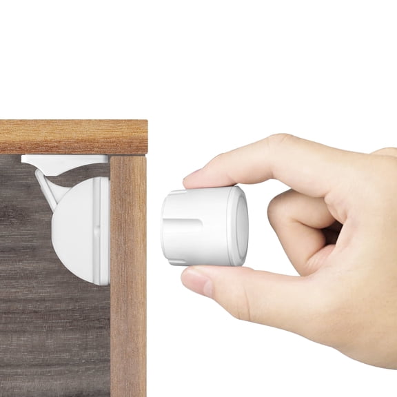 Magnetic Baby Proofing Cabinet Locks - Child Safety for Cabinets, Drawers & Cupboards - 10 Locks 2 Keys - No Drilling Easy Install
