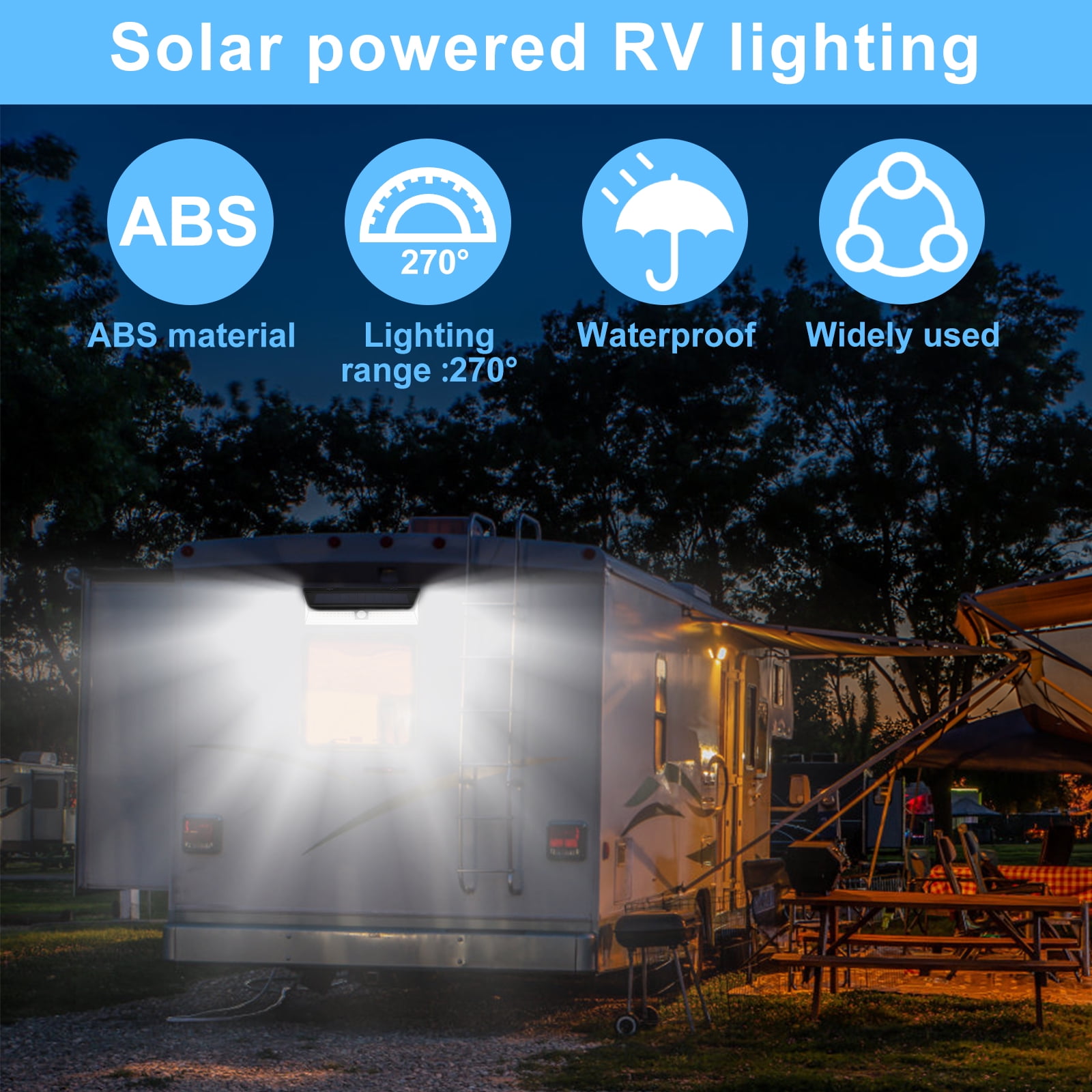 Solar Rv Light Outdoor Solar Security Lights LBM Solar RV Porch Light, RV Motion ...