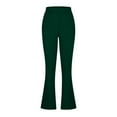 thumbnail image 4 of IROINNID Women's Casual Temperament Pants Solid Elastic Waist Slim Flare Comfy Trousers, 4 of 6