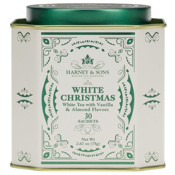 30 bolsitas navideñas blancas de Tea Harney & Sons